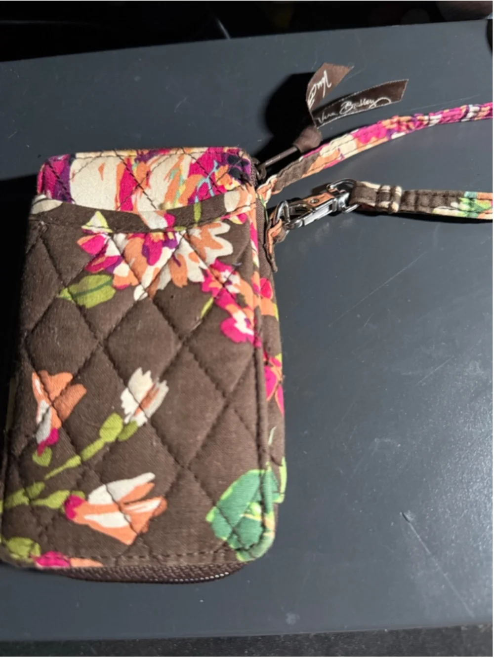 Vera Bradley Floral Brown Multicolor Wallet One Size